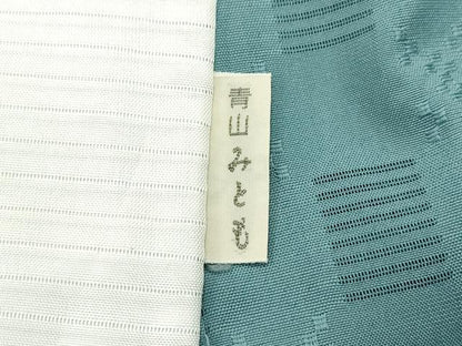 平和屋本店■希少　沖縄県最高級織物　夏物　首里花倉織　首里織　花織・絽織・紗織　青山みとも　錆浅葱色　逸品　CZAA2309s5