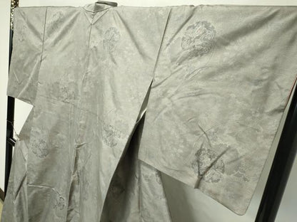 平和屋本店■極上　都喜ヱ門　本場大島紬　9マルキ　雪輪花蝶文　藤絹織物謹製　逸品　CZAA2310s5