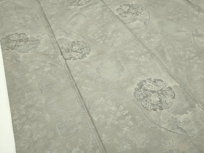 平和屋本店■極上　都喜ヱ門　本場大島紬　9マルキ　雪輪花蝶文　藤絹織物謹製　逸品　CZAA2310s5