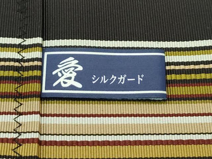 平和屋本店●極上 本場筑前博多織 博多金ラベル 八寸名古屋帯 献上柄 黒地 原田織物謹製 逸品 未使用 CZAA2335s5