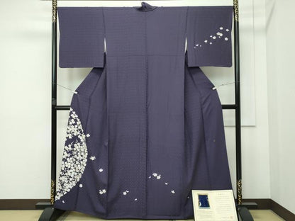 平和屋本店■極上　山口美術織物　皇室　伊勢神宮御用　西陣織　訪問着　総刺繍　錦繍　枝花文　金糸　滅紫色地　冊子付　逸品　CZAA2358s5
