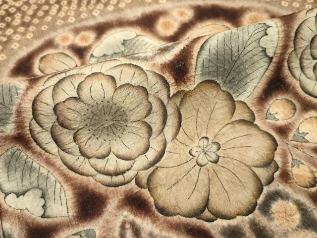 平和屋本店■極上　十七代京屋林蔵　訪問着　本場結城紬地　辻が花　逸品　CZAA2359s5