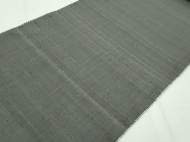 平和屋本店■超希少 日本工芸会正会員 秋山眞和 綾の手紬 手織 本藍染 反物 草木染 色無地 海松茶色 証紙付 着尺 逸品 未使用 CZAA2375s5