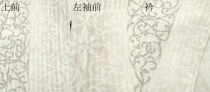 平和屋本店▽極上 小紋 単衣 花唐草間道 逸品 CZAA2387s5