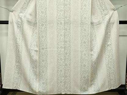 平和屋本店▽極上 小紋 単衣 花唐草間道 逸品 CZAA2387s5