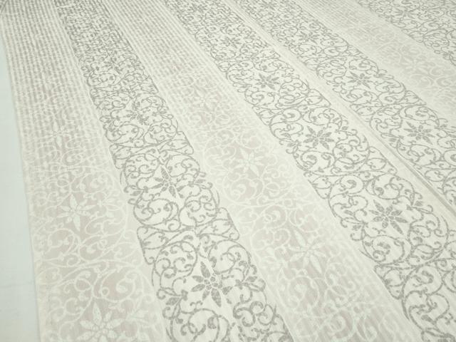 平和屋本店▽極上 小紋 単衣 花唐草間道 逸品 CZAA2387s5