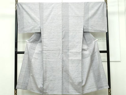 平和屋本店■極上　男性　紬　単衣　縞　逸品　CZAA2414s5