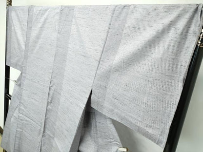 平和屋本店■極上　男性　紬　単衣　縞　逸品　CZAA2414s5