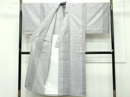 平和屋本店■極上　男性　紬　単衣　縞　逸品　CZAA2414s5