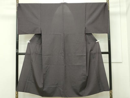 平和屋本店▽極上 男性 キングサイズ お召 単衣 縞 逸品 CZAA2420s5