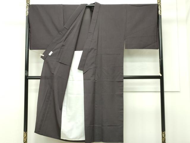 平和屋本店▽極上 男性 キングサイズ お召 単衣 縞 逸品 CZAA2420s5