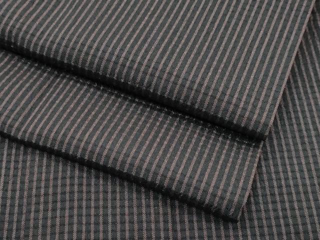 平和屋本店▽極上 男性 キングサイズ お召 単衣 縞 逸品 CZAA2420s5