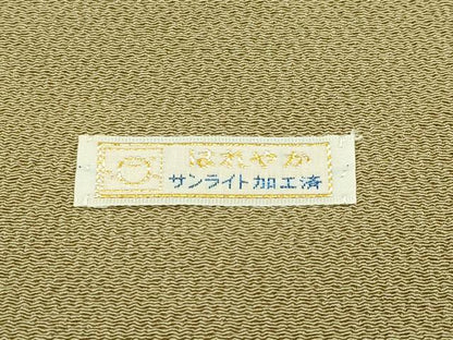 平和屋本店■最高級　城間栄順　本場琉球紅型　九寸名古屋帯　唐獅子牡丹　鬼しぼ縮緬　朽葉色地　逸品　CZAA2435s5