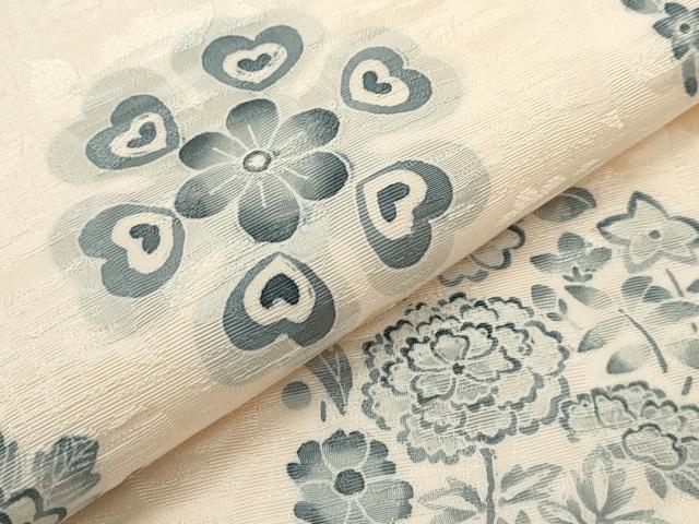 平和屋本店●極上 九寸名古屋帯 草花丸文 逸品 未使用 CZAA2436s5