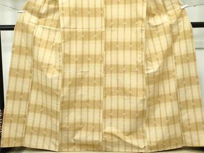 平和屋本店■超希少　琉球美絣　木綿　反端付き　逸品　CZAA2443s5