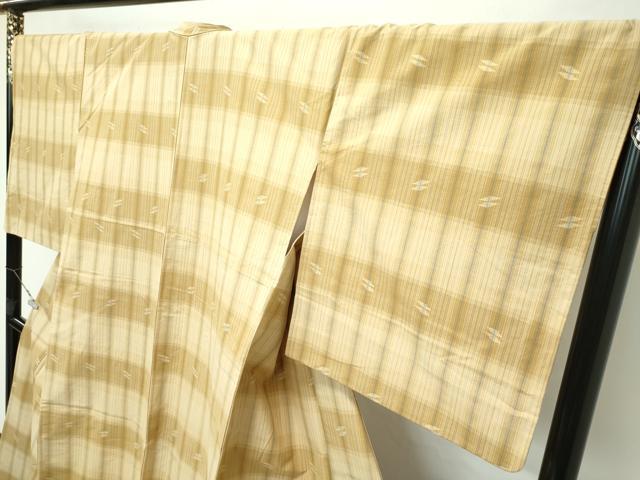 平和屋本店□超希少 琉球美絣 木綿 反端付き 逸品 CZAA2443s5