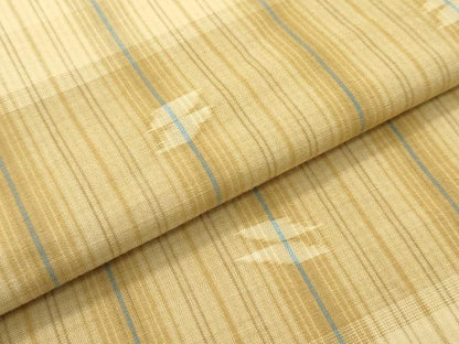 平和屋本店■超希少　琉球美絣　木綿　反端付き　逸品　CZAA2443s5