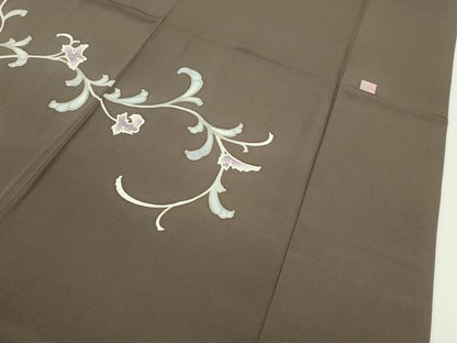 平和屋本店■極上　本加賀友禅作家　吉本大輔　訪問着　牡丹唐草　憲法色地　やまと金ラベル　証紙付き　逸品　CZAA2450s5