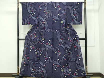 平和屋本店■極上　夏物　浴衣　有松鳴海絞り　露芝文　綿　逸品　未使用　CZAA2457s5