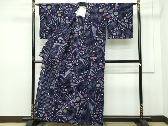 平和屋本店■極上　夏物　浴衣　有松鳴海絞り　露芝文　綿　逸品　未使用　CZAA2457s5