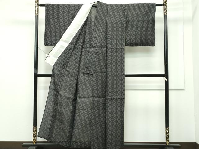 平和屋本店■極上　夏物　石川県指定無形文化財　能登上布　本麻手織上布　立涌文様　逸品　CZAA2469s5