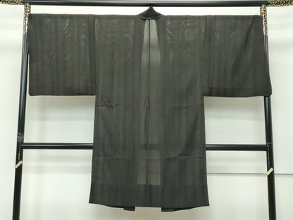平和屋本店■極上　男性　長羽織　キングサイズ　スリーシーズン　春夏秋　塵除け　縞　逸品　CZAA2477s5