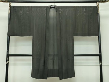 平和屋本店■極上　男性　長羽織　キングサイズ　スリーシーズン　春夏秋　塵除け　縞　逸品　CZAA2477s5