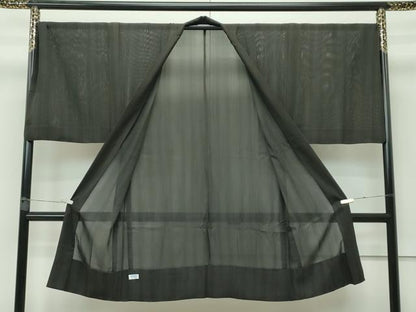 平和屋本店■極上　男性　長羽織　キングサイズ　スリーシーズン　春夏秋　塵除け　縞　逸品　CZAA2477s5