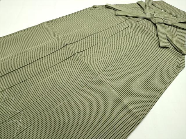 平和屋本店●極上 男性 馬乗り袴 縞 逸品 未使用 CZAA2480s5