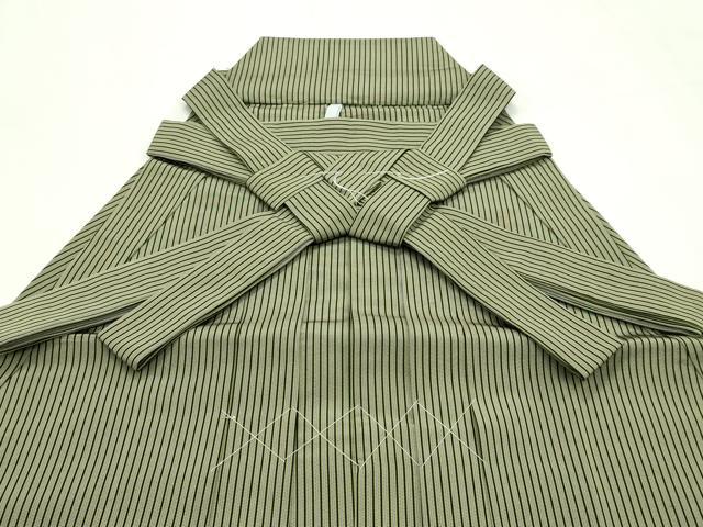 平和屋本店●極上 男性 馬乗り袴 縞 逸品 未使用 CZAA2480s5