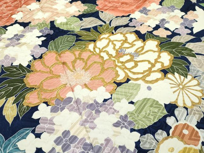 平和屋本店■極上　振袖　駒刺繍　草花文　金彩　逸品　CZAA2485s5