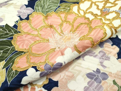 平和屋本店■極上　振袖　駒刺繍　草花文　金彩　逸品　CZAA2485s5