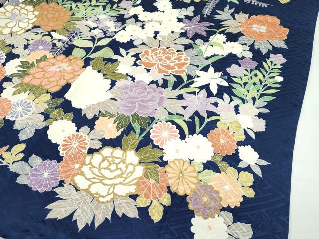 平和屋本店■極上　振袖　駒刺繍　草花文　金彩　逸品　CZAA2485s5