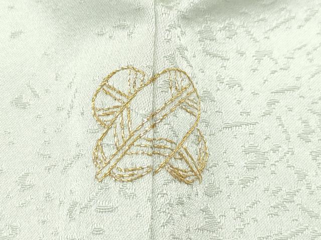 平和屋本店■極上　銀座きしや　訪問着　駒刺繍　雪輪草花文　金彩　柳鼠色地　たとう紙付き　逸品　未使用　CZAA2491s5