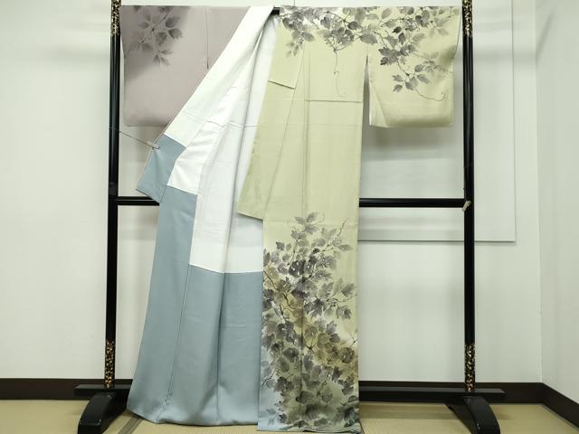 平和屋本店■極上　銕三染入　訪問着　手描き　山葡萄　暈し染め　逸品　CZAA2495s5