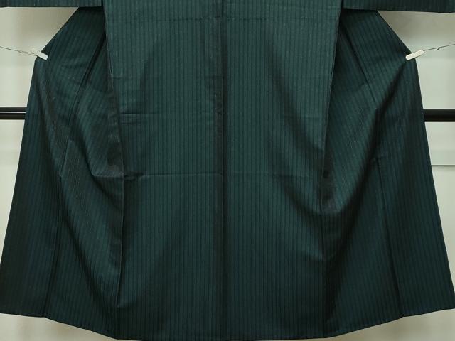 平和屋本店▽極上 男性 お召 キングサイズ 単衣 間道 銀糸 逸品 CZAA2501s5