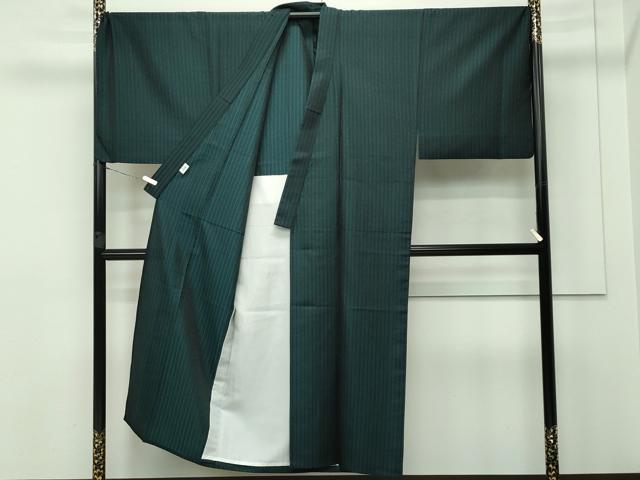 平和屋本店▽極上 男性 お召 キングサイズ 単衣 間道 銀糸 逸品 CZAA2501s5