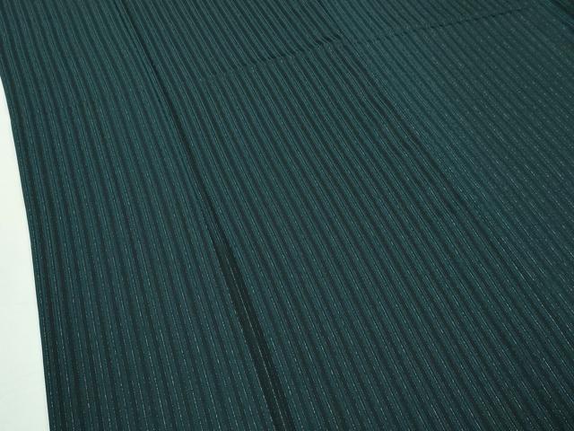 平和屋本店▽極上 男性 お召 キングサイズ 単衣 間道 銀糸 逸品 CZAA2501s5