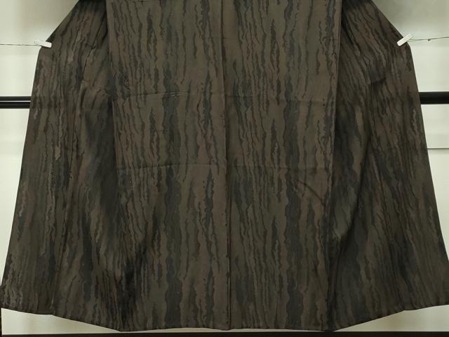 平和屋本店■極上　夏物　男性　キングサイズ　お召　紗　抽象文　逸品　未使用　CZAA2502s5
