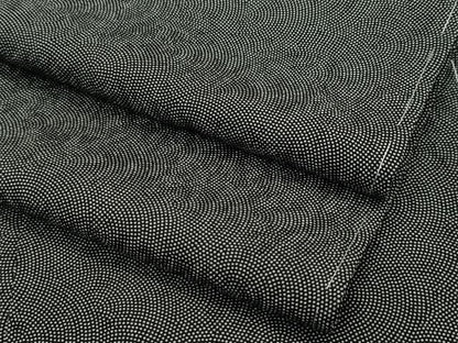 平和屋本店●極上 江戸小紋 極小鮫小紋柄 黒地 逸品 未使用 CZAA2507s5