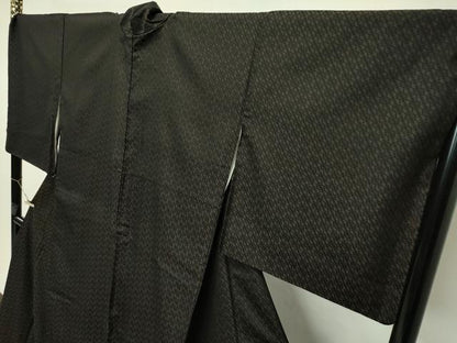 平和屋本店■極上　お召　希少柄　イルカ　逸品　CZAA2510s5