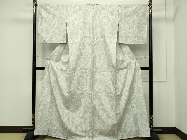 平和屋本店▽極上 本場大島紬 白大島 単衣 120亀甲 束ね熨斗 やまと誂製 逸品 CZAA2514s5