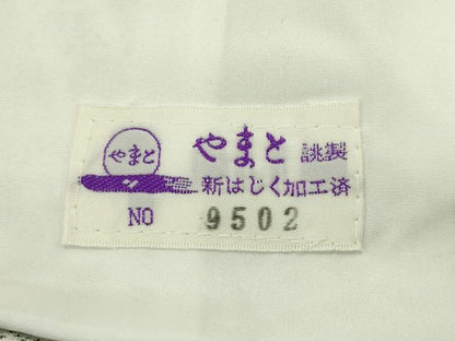 平和屋本店▽極上 本場大島紬 白大島 単衣 120亀甲 束ね熨斗 やまと誂製 逸品 CZAA2514s5