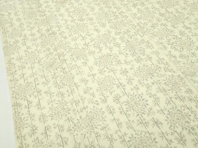 平和屋本店▽極上 洗える最高級着物 ＜英＞はなぶさ謹製 小紋 単衣 草花文 逸品 CZAA2517s5