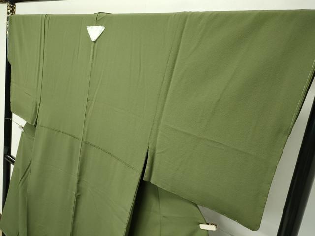平和屋本店■極上　男性　色紋付　黄海松茶色　逸品　未使用　CZAA2536s5