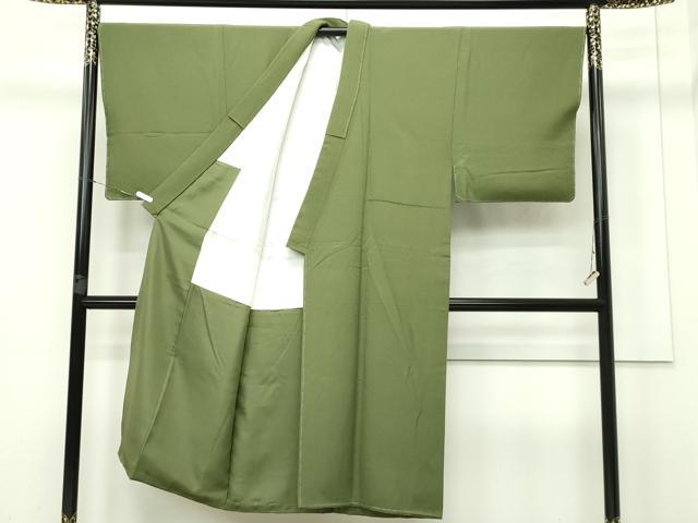 平和屋本店■極上　男性　色紋付　黄海松茶色　逸品　未使用　CZAA2536s5