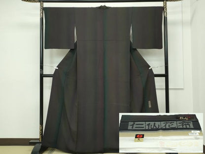 平和屋本店■極上　前田仁仙　仁仙更紗　小紋　京友禅　仁仙花布　暈し染め　反端付き　逸品　CZAA2541s5