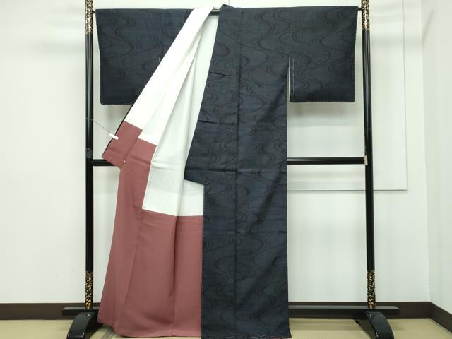 平和屋本店■極上　本場結城紬　重要無形文化財　奥庄謹製　80亀甲　流水文　阪急百貨店扱い　証紙付き　逸品　未使用　CZAA2572s5