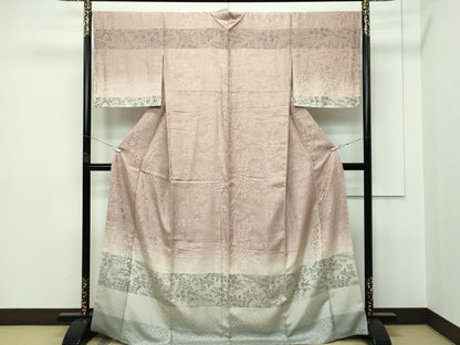 平和屋本店■極上　創業200年・7代目永治屋清左衛門　訪問着　お召地　草花文　ますいわ屋扱い　逸品　未使用　CZAA2573s5