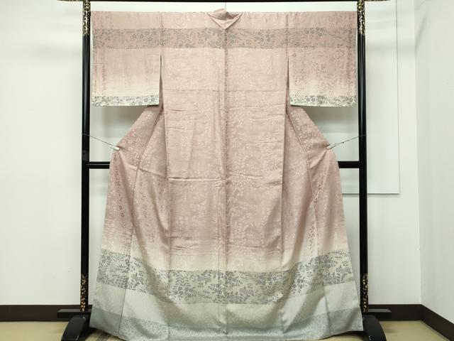 平和屋本店■極上　創業200年・7代目永治屋清左衛門　訪問着　お召地　草花文　ますいわ屋扱い　逸品　未使用　CZAA2573s5